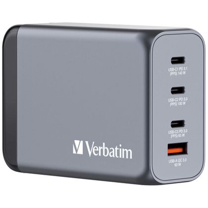 Verbatim Ładowarka sieciowa GaN 240W3xUSB-C/USB-A + Adapter EU/UK/US GNC-240 32205