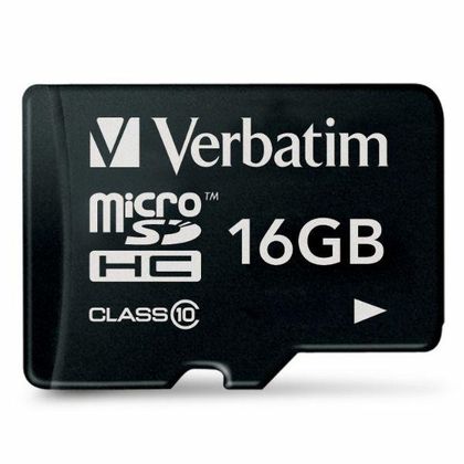 Verbatim Karta microSDHC 16GB V10czarny/black 44010