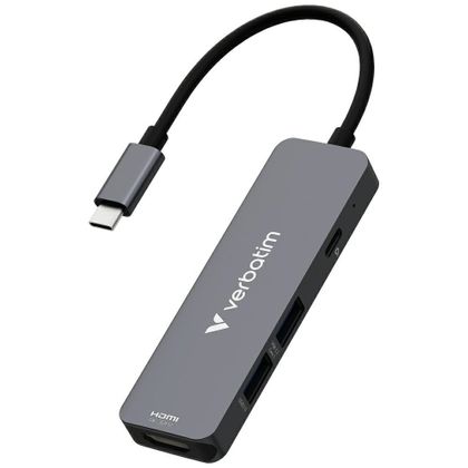 Adapter Hub Verbatim USB-C/HDMI/USB-A 3.2/USB-A 2.0 aluminiowy 32155