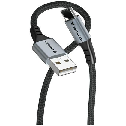 Kabel Verbatim Sync & Charge USB-A do USB-C QC 120cm czarny 31843