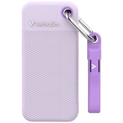 Dysk Zewnętrzny Verbatim Pocket SSD 1TB USB-C 3.2 gen.2 biały-fioletowy 32322