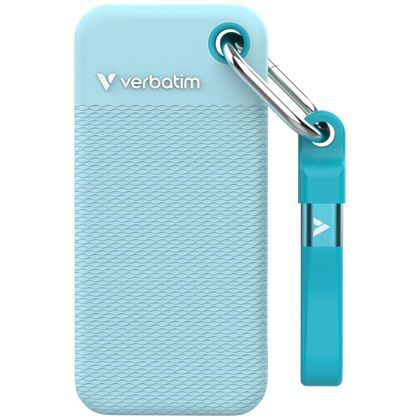 Dysk Zewnętrzny Verbatim Pocket SSD 2TB USB-C 3.2 gen.2 czarny-polarny niebieski 32325