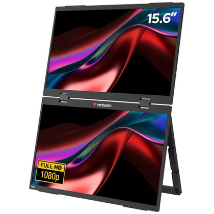 Przenośny podwójny monitor Verbatim Essentials 15,6" FHD czarny 32403