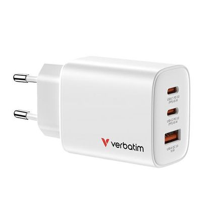 Ładowarka sieciowa Verbatim Essentials GaN 65W biały 32353