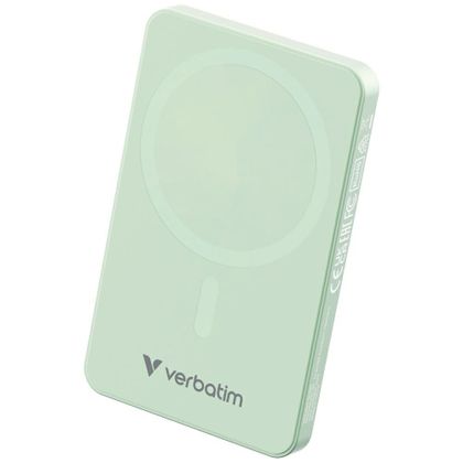 Powerbank indukcyjny Verbatim `n` Go Essentials 15W 5000mAh Wireless Magnetic zielony 32226