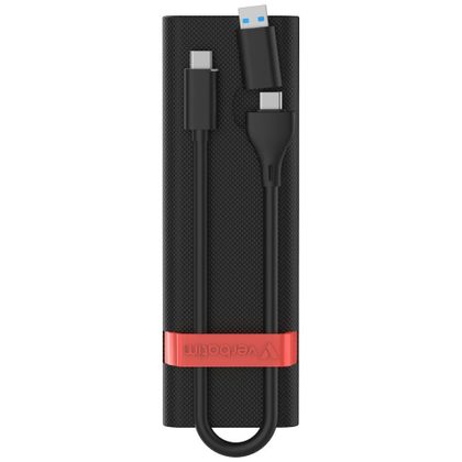 Obudowa na dysk SSD Verbatim M.2 NVMe USB 3.2 Gen 2 z kablem USB A/USB C czarny 32261