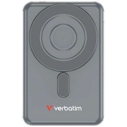 Verbatim Powerbank indukcyjny `n` Go 15W 5000mAh Wireless Magnetic 2xkabel USB-C szary 32251