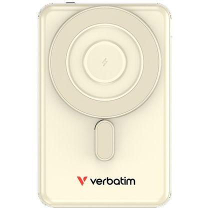 Verbatim Powerbank indukcyjny `n` Go 15W 5000mAh Wireless Magnetic 2xkabel USB-C złoty 32253