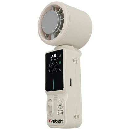 Ręczny wiatrak Verbatim Cool `n` Go Ice Touch Pro biało srebrny 32348
