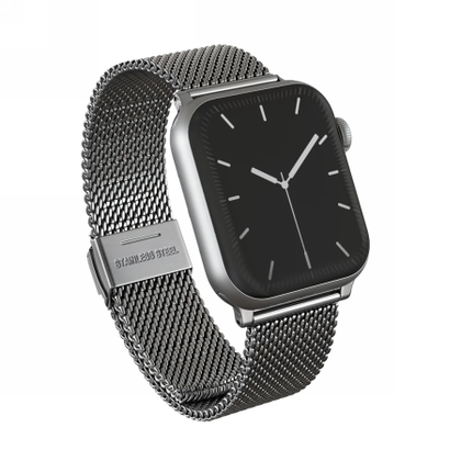 BURGA Metal Mesh Elegance - bransoleta do Apple Watch 42-49 mm(silver)