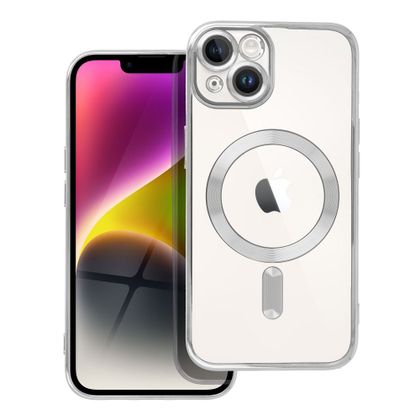 Etui na iPhone 14 Electro Mag Cover zgodne z MagSafe srebrne