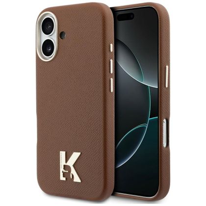 KARL LAGERFELD futerał do IPHONE 17 kompatybilny z MagSafe KLHMP17S5PGFKHGW (Karl Head Logo) brązowy