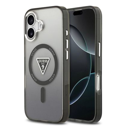 GUESS futerał do IPHONE 17 kompatybilny z MagSafe GUHMP17SHGTMLCGK (IML Gradient W/ Triangle Logo) czarny