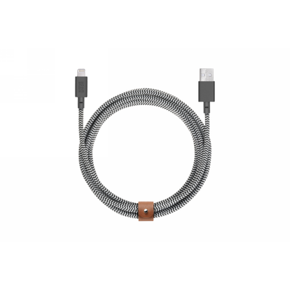 Native Union Belt Cable XL - kabel USB-A - lightning, 3 m (zebra)