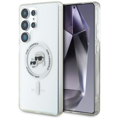 KARL LAGERFELD futerał do SAMSUNG S25 Ultra KLHMS25LHLSKCH (Magnetic IML Metal KC Heads) biały