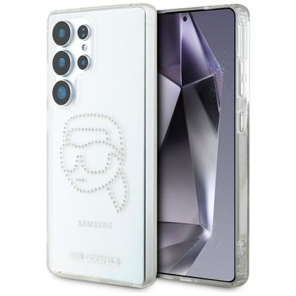 KARL LAGERFELD futerał do SAMSUNG S25 Ultra KLHCS25LHKHDCELT (IML Rhinestones K Head) transparentny