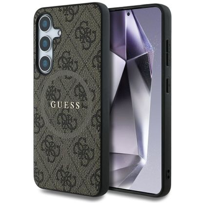 GUESS futerał do SAMSUNG S25 GUHMS25SG4GFRW (Magnetic PU 4G Ring Classic Logo) brązowy