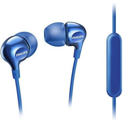 Słuchawki przewodowe Jack 3,5 z mikrofonem PHILIPS headphones SHE3705BL niebieskie