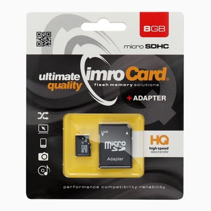 IMRO karta pamięci microSD 8GB z adapterem SD