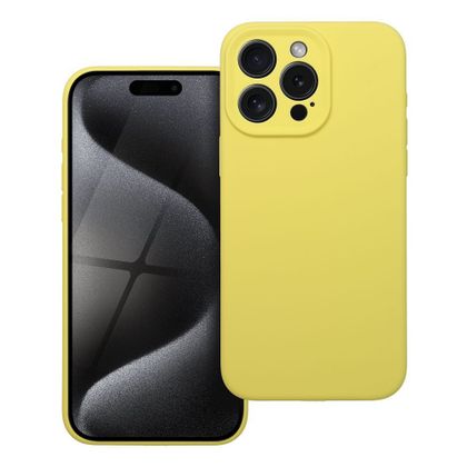 Etui na iPhone 15 PRO MAX Silicone 2mm (camera protection) zółte