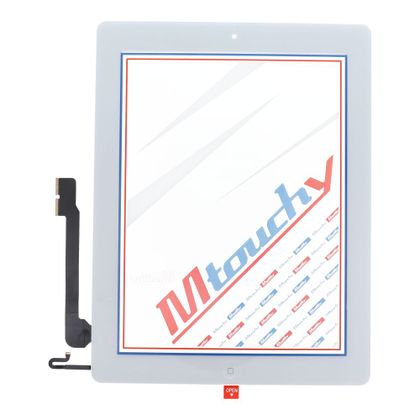 MUSTTBY Ekran dotykowy + taśma klejąca + Home do iPAD 4 (biały)