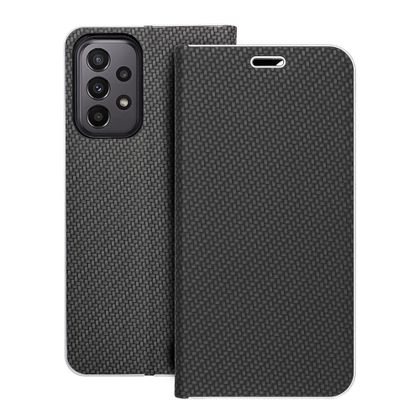 Etui z klapką na Samsung A23 5G Luna Book Carbon czarne
