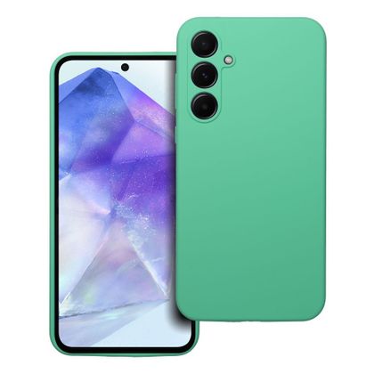 Etui na Samsung A55 5G Silicone 2mm (camera protection) miętowe