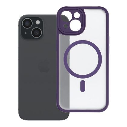 Etui na iPhone 15 Full Matte Mag Cover zgodne z MagSafe fioletowy