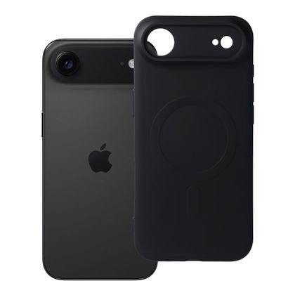 Etui na iPhone 17 AIR Silicone Mag Cover zgodne z MagSafe (camera protection) czarne