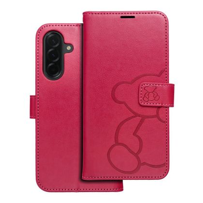 Etui z klapką na Samsung A36 5G Mezzo Book teddy bear magenta