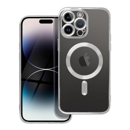Etui na iPhone 14 PRO MAX Electro Mag Cover zgodne z MagSafe srebrne