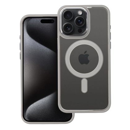 Etui na iPhone 15 PRO MAX Color Edge Mag Cover zgodne z MagSafe tytanowe szare