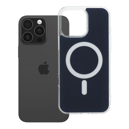 Etui na iPhone 16 PRO MAX Clear Fusion Mag Cover zgodne z MagSafe granatowe