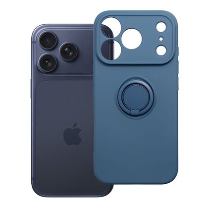 Etui na iPhone 18 Pro / 17 Pro Silicone Ring granatowe