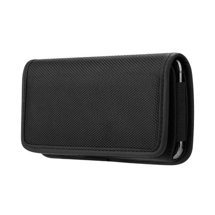 Etui na telefon na pasek poziome do iPhone 5 / 5S / 5SE / 5C / Oppo A71 Oxford model 1 czarne
