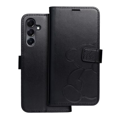 Etui z klapką na Samsung A16 5G Mezzo Book teddy bear czarne