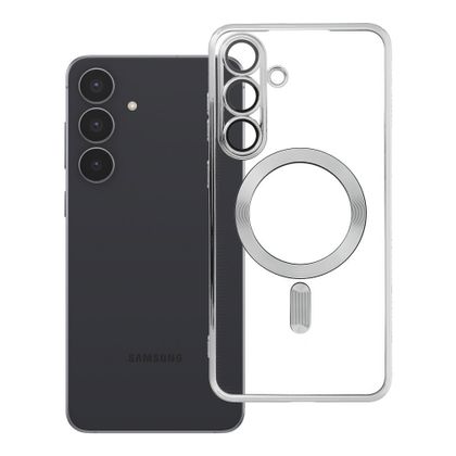 Etui na Samsung S25 FE Electro Mag Cover zgodne z MagSafe srebrne
