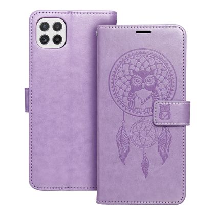 Etui z klapką na Samsung A22 5G Mezzo Book łapacz snów fioletowe