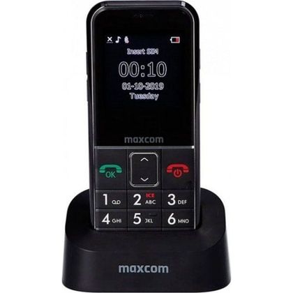 MAXCOM telefon dla seniora + opaska SOS MM735 czarny