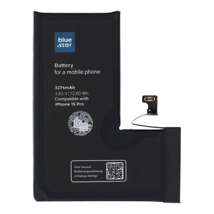 Bateria do iPhone 15 PRO 3274 mAh Blue Star HQ