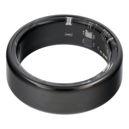 Smart Ring R11M- inteligentny pierścień ze stali ze stacją ładującą rozmiar 8 (18,1mm) czarny