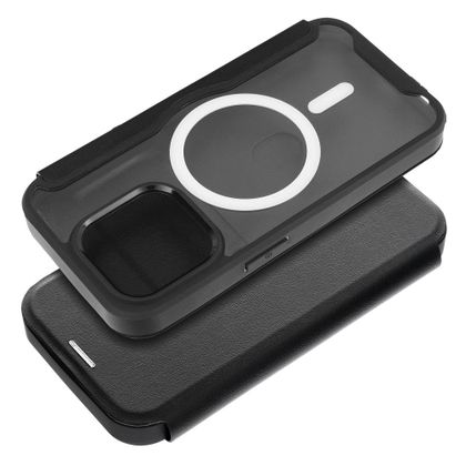 Etui z klapką na iPhone 14 PLUS Smart Mag zgodne z MagSafe czarne