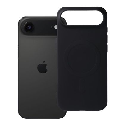 Etui na iPhone 17 AIR Silicone Mag Cover zgodne z MagSafe (big hole) czarne