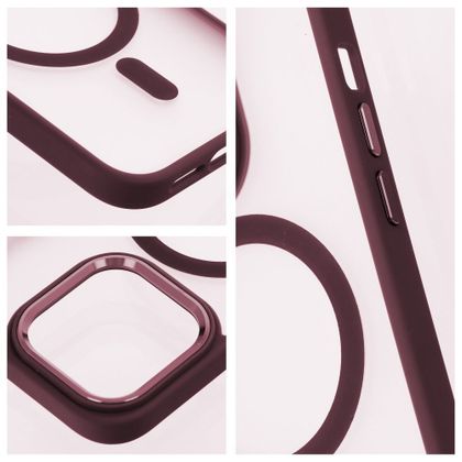 Etui na iPhone 17 Pro / 18 Pro (low camera edge) Matte Mag Cover zgodne z MagSafe czerwone