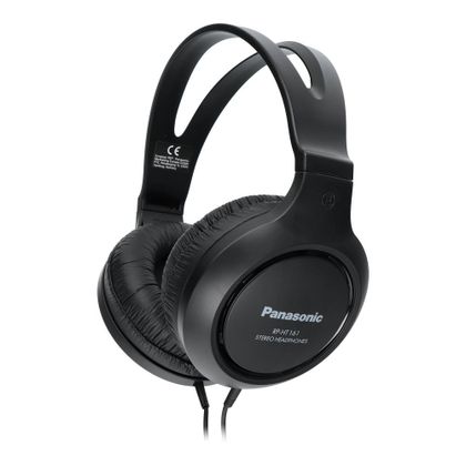 Słuchawki przewodowe nauszne Jack 3,5 mm Panasonic RP-HT161 czarne