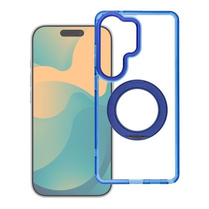 Etui na Samsung A36 Frame Circle Stand zgodne z MagSafe granatowe