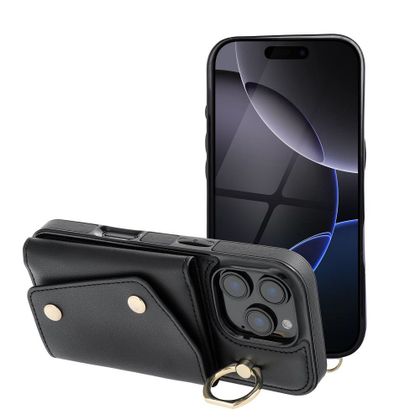 Etui na iPhone 16e (SE 4 2025) / 17e Wonder z portfelem czarne