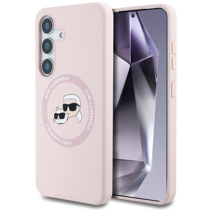KARL LAGERFELD futerał do SAMSUNG S25 Plus KLHMS25MSKCHTCP (Magnetic Silicone Double Heads) różowy