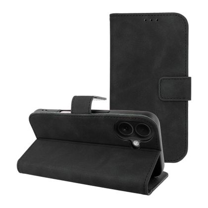 Etui z klapką na iPhone 16 Tender Book czarne