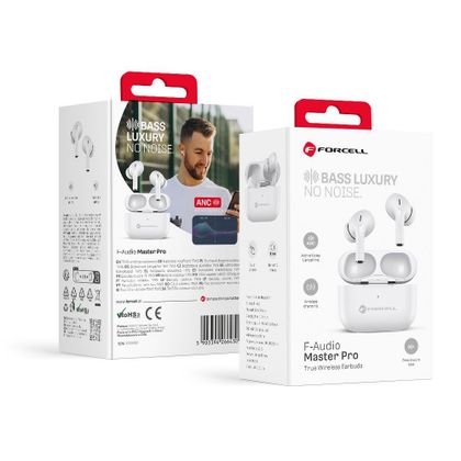 Słuchawki bezprzewodowe douszne Forcell F-Audio Master Pro TWS białe 0INT